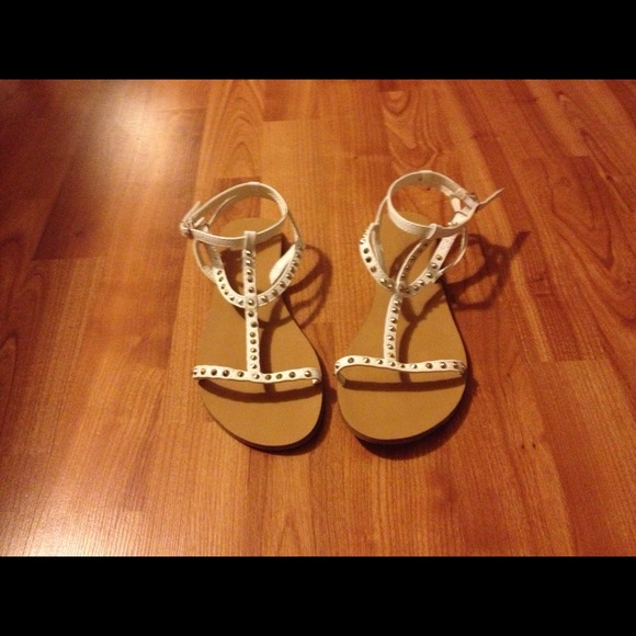 White studded sandles SALE SALE SALE