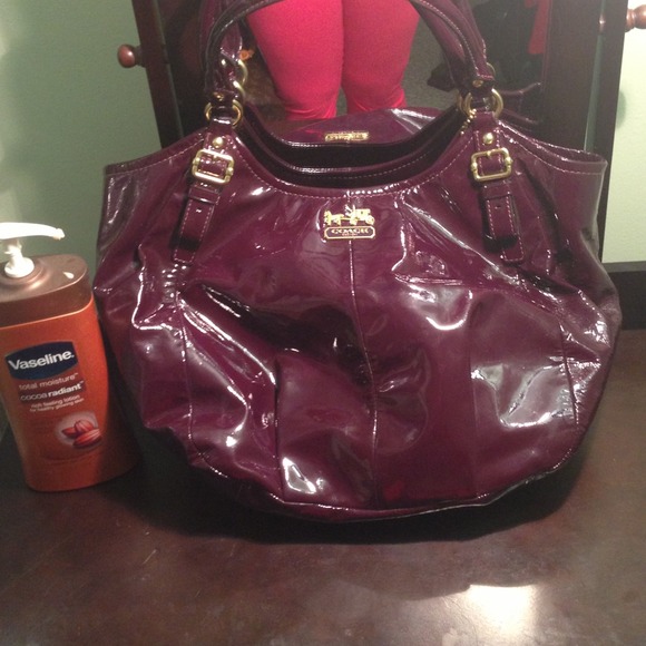 Coach plum Madison patent leather never used