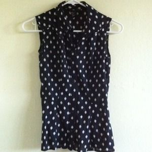 Polka dot peplum top