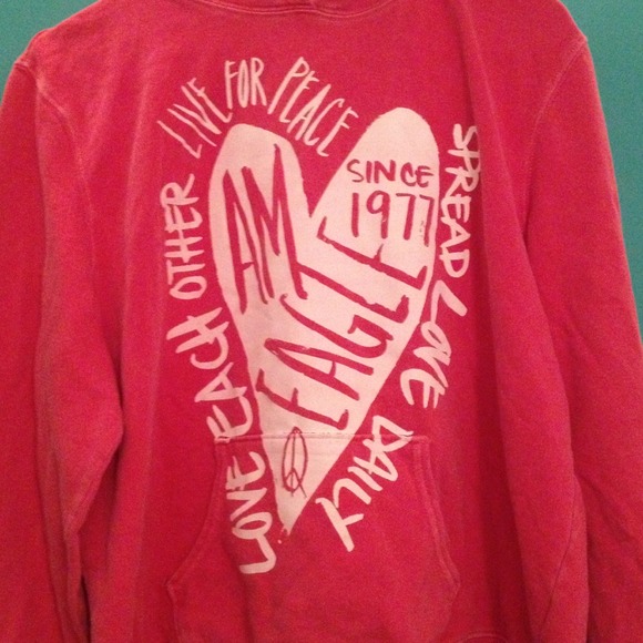 ❌BUNDLED❌XL American Eagle Pink & White Hoodie