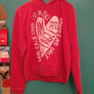 ❌BUNDLED❌XL American Eagle Pink & White Hoodie