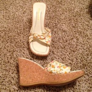 Floral Cork Wedges