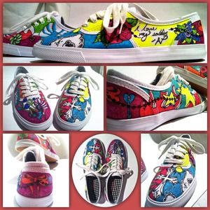 Made to order, custom designed graphic shoes.