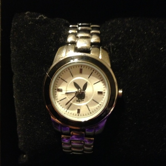 Playboy sterling silver watch