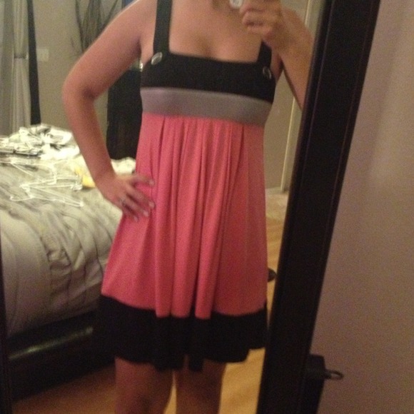 Baby doll tricolor dress