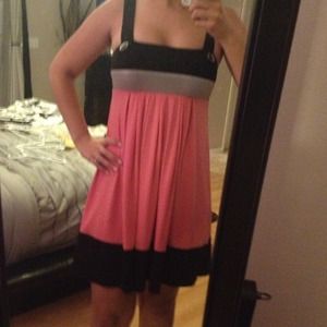 Baby doll tricolor dress