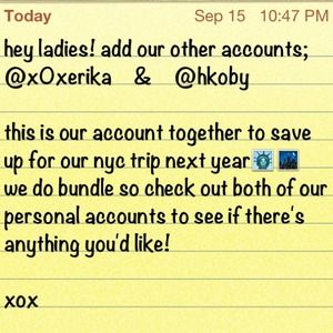 add our personal accounts!!