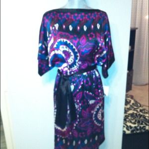 NWT silk print dress