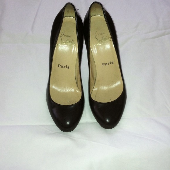 Brown Louboutin pumps