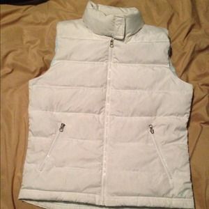 White puffer vest