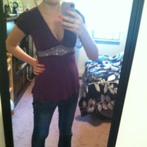 Dressy purple top