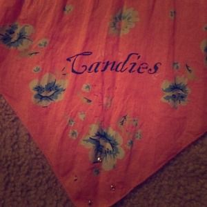 Floral pink candies lightweight scarf