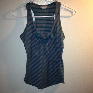 Turquoise striped tank