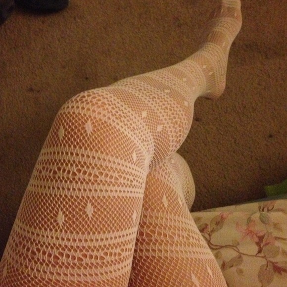 Accessories - White net design tights