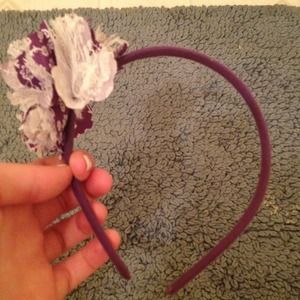 Purple headband with flower