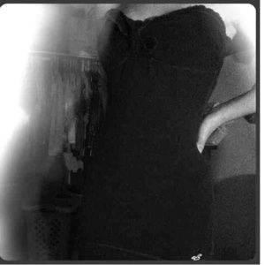 Strapless- Navy blue 100% cotton top with front 🎀