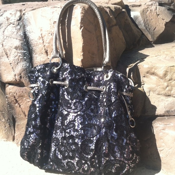 Purple Shiny Lace Purse
