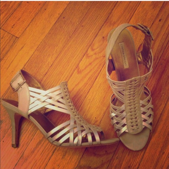 Twelfth Street by Cynthia Vincent Shoes - Silver neutral high heel sandals