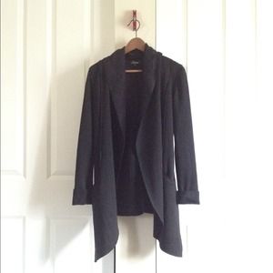 Cozy black fleece cardigan
