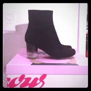Jeffrey Campbell black suede ankle boots