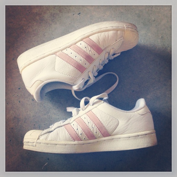 pink and white superstars
