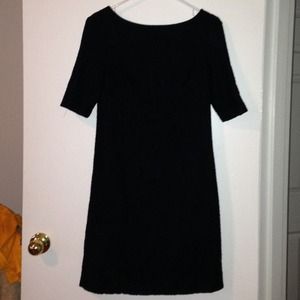 Navy Blue Crochet Adrianna Papell Dress