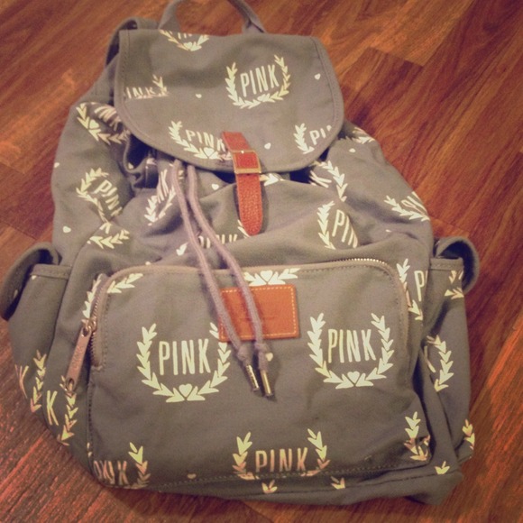 Gray and white VS backpack