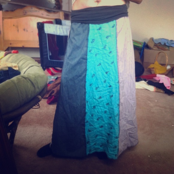 BUNDLED! Cotton/hemp hippie maxi skirt.