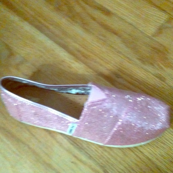 Toms glitter pink classic shoes excellent sz 7
