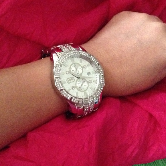 Echo diamond bezel stainless steal watch