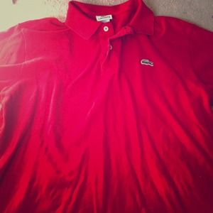 Men's red Lacoste Polo