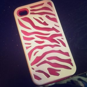 🔴REDUCED🔴iPhone 4/4s zebra pink case!