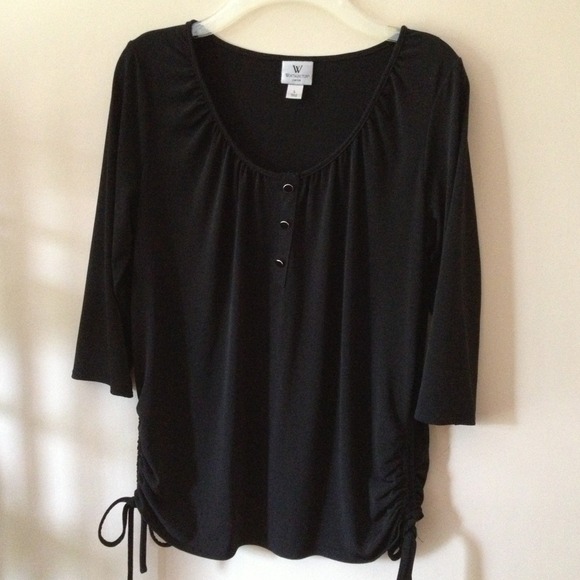 Black knit top