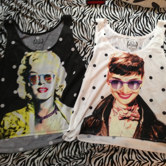 🚫SOLD🚫 Marilyn monroe & Audrey hepburn tanks