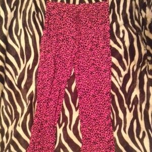 Forever 21 pink leopard print pajama pants small