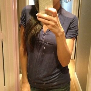 Ella moss navy cotton tee