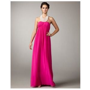 Aidan Mattox
Strapless Pearl Necklace Gown