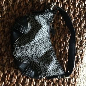 Coach Black and White Small Handbag