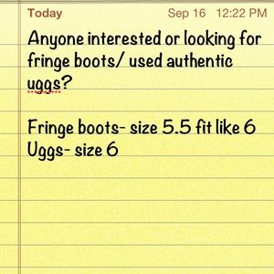Uggs and fringe layered boots