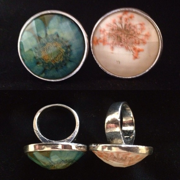 Bundle! 2 real flower rings