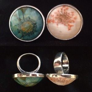 Bundle! 2 real flower rings