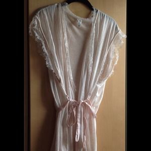 Anthropologie short pink robe