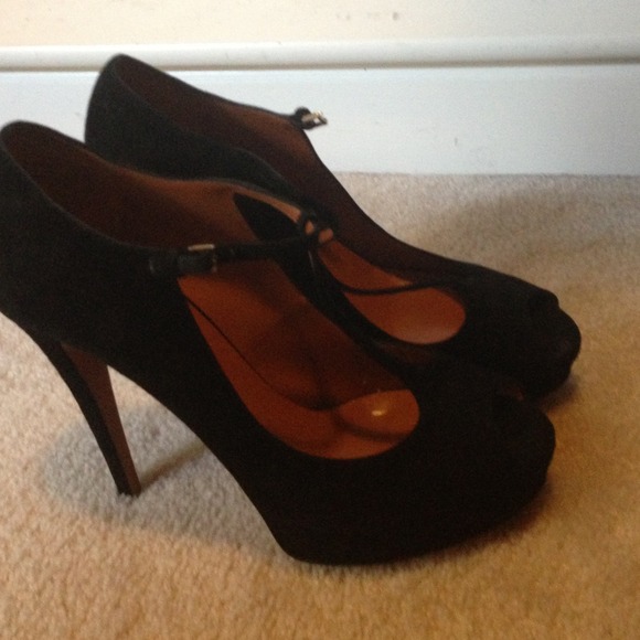 Gucci t-strap suede peep-toe - Picture 2 of 4