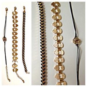 Set of 3 Black/Gold Bracelets