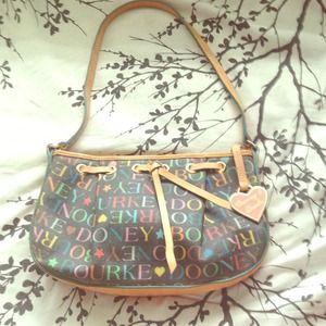 Black colorful in scripted Dooney & Bourke Bag