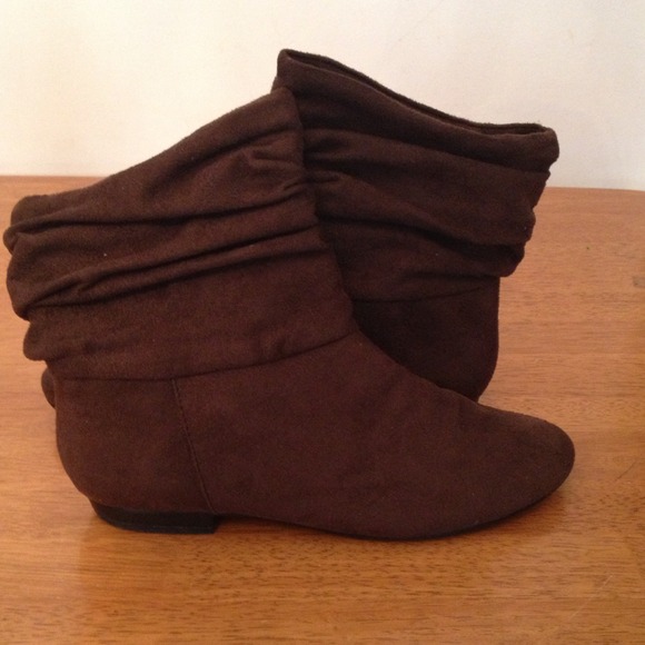 Brown, slouchy boots.