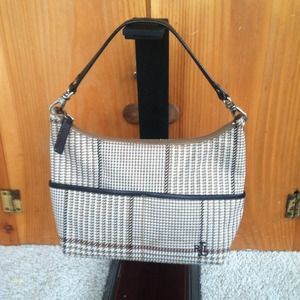 Lauren Ralph Lauren Houndstooth Small Hobo Handbag