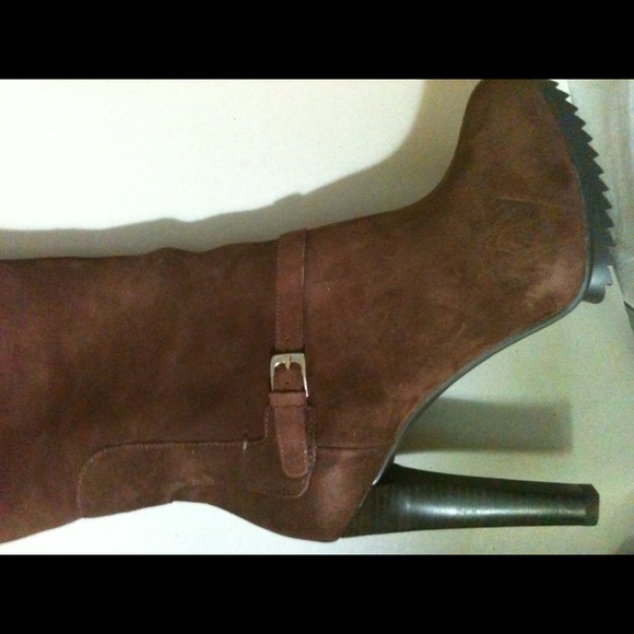 Nine West Kraftwerk tall cognac side boot sz 7