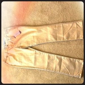 Gold sparkly jlo stretchy jeans never worn