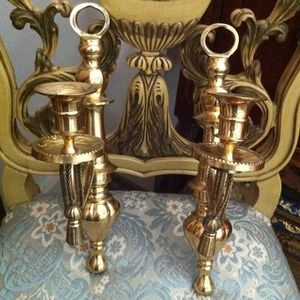 Antique Brass Candle Wall Sconces